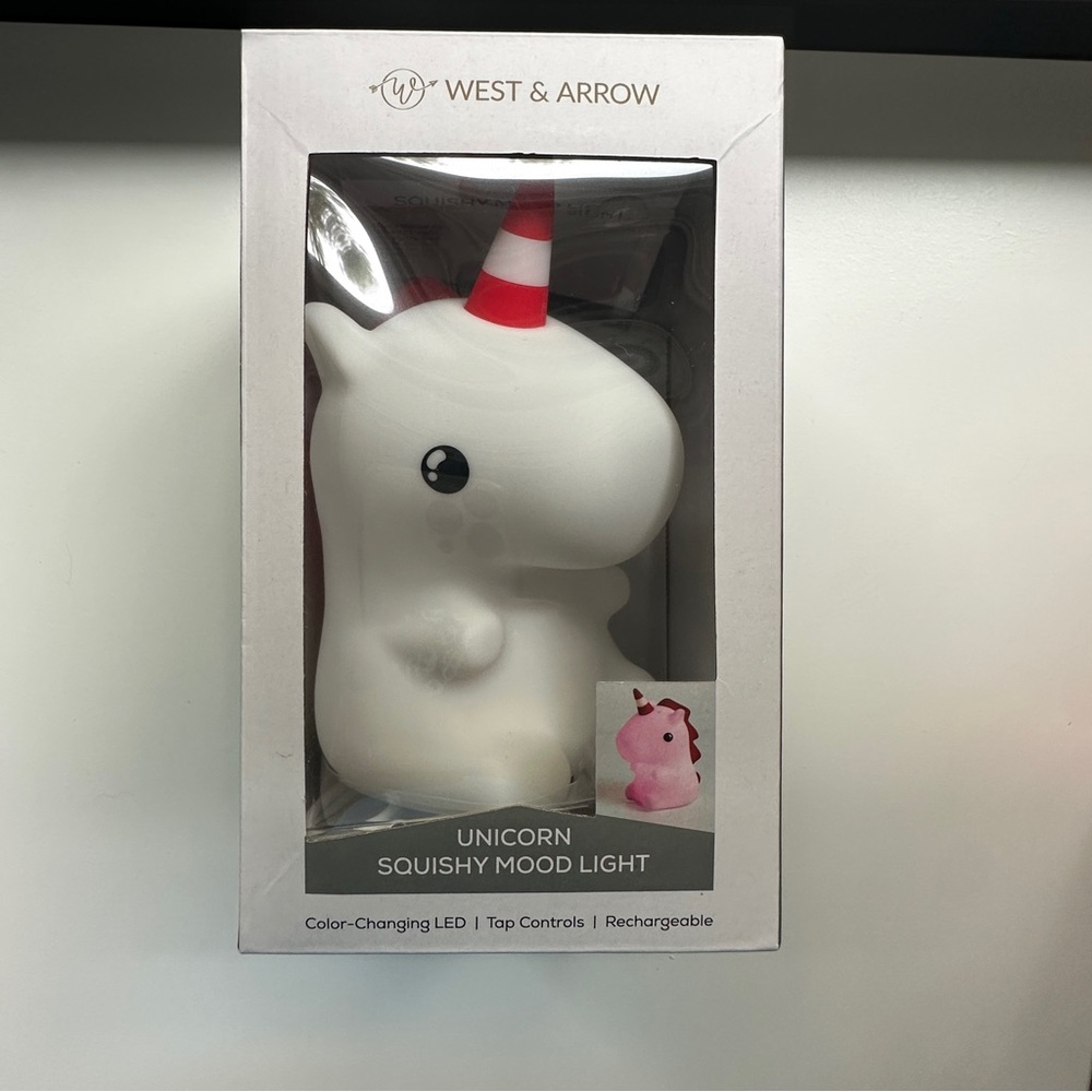 West & Arrow Unicorn Squishy Mood Light